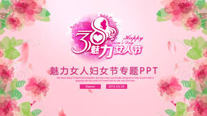 Plantilla PPT rosa dinámica del día de la mujer 2