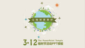 Plantilla PPT del tema del Día del Árbol simple y fresca