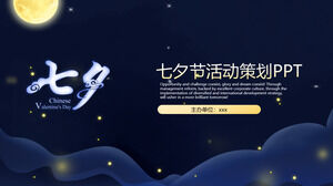 Șablon PPT de planificare a evenimentului Tanabata de desene animate