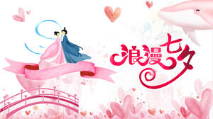 Romántico Tanabata Día de San Valentín PP Plantilla T