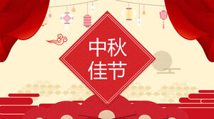 Modèle PPT du festival traditionnel chinois du festival de la mi-automne