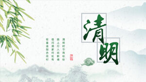 Introduction to the origin and customs of Qingming Festival PPT template 3