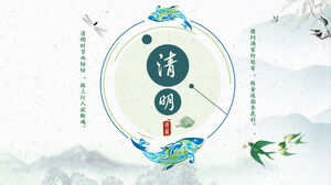 Download de modelo de apresentação de slides de estilo antigo e festival Qingming 2