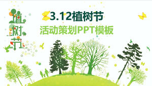 Green Arbor Day etkinlik planlama ppt şablonu