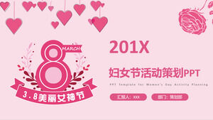 Șablon PPT Pink Dynamic 201X Ziua Femeii de planificare a evenimentelor Charm Goddess Festival