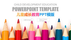 قلم رصاص نمو الرياح التعليم قالب PPT العام