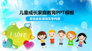 Kolorowa edukacja dla dzieci i nauczanie ogólnego szablonu PPT