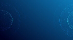 Image d'arrière-plan PPT de sens de la technologie de la planète de la ligne de point abstrait bleu