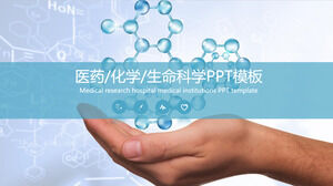 Modelo de PPT geral da indústria de ciências da vida de química médica