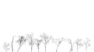 Minimalist branches PPT background picture