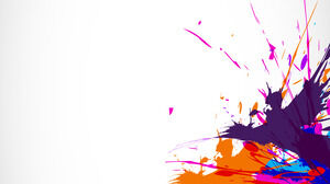 Lima warna gambar latar belakang PPT tinta