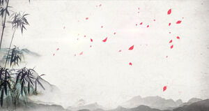 八張古典水墨中國風PPT背景圖片