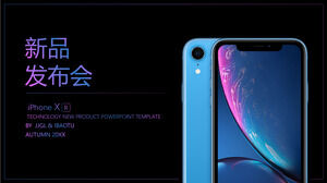 iPhone XR new product launch conference PPT template