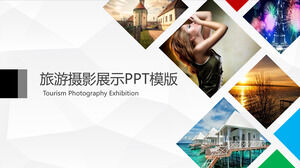 Travel photography display PPT template