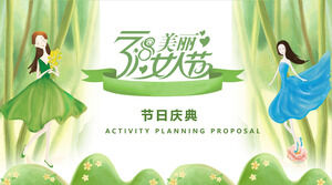 Modello PPT per la pianificazione di eventi per la festa della donna dell'8 marzo