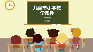 Śliczne animowane dzieci dzień temat klasy spotkanie edukacja szkolenia szablon ppt