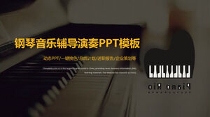 Plantilla PPT de rendimiento de tutoría de música de piano