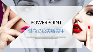 Fashion makeup beauty nail advertising PPT template