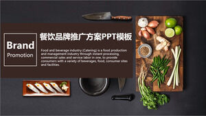 Catering brand promotion plan PPT template