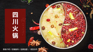 Hot pot food promotion shop introduction catering general ppt template