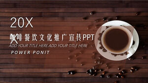 Modelo de PPT de promoção de cultura de café e catering