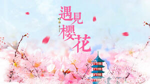 Познакомьтесь с Cherry Blossom March Сезон цветения сакуры Планирование путешествия Шаблон PPT