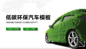 PPT-Vorlage für kohlenstoffarmes Umweltschutz-Automarketing