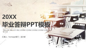 Classroom desk thesis defense PPT template