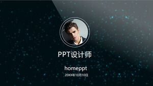 Aplikasi pekerjaan desainer UI gaya iOS melanjutkan template PPT
