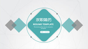 Resume pribadi gaya sederhana (9) template PPT