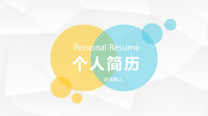 Job competition declaration personal job application resume PPT template