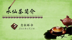 Ceai de narcisă proaspătă Introducere șablon PPT pentru cultura ceaiului