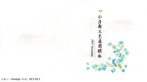 Minimalist küçük taze edebiyat ve sanat Çin klasik şiiri PPT şablonu