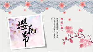 Template PPT perencanaan acara musim bunga sakura yang indah dan segar