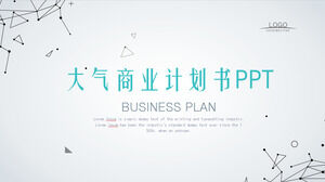 Ppt-Vorlage für Businessplan im minimalistischen Stil der Punktlinientechnologie