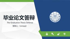 Modelo de PPT 2 para Defesa de Tese de Graduação Fresh Blue Green
