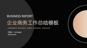 Simple black gold monthly work report PPT template