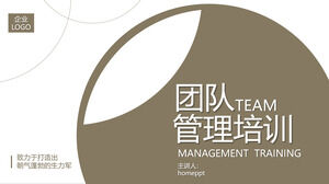 Brown Simplicity Training Team Management PPT Descărcare
