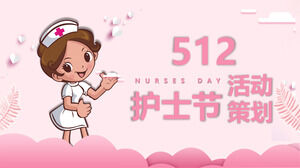 PPT-Vorlage für das Aktivitätsplanungsschema des Pink Nurse's Day