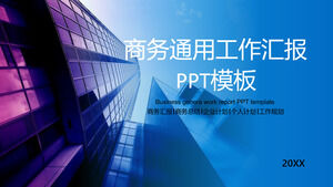 Șablon PPT general pentru raport de lucru albastru simplu, gradual, pentru afaceri