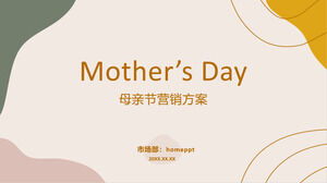 간단한 Morandi 컬러 매칭 어머니의 날 마케팅 프로그램 PPT 템플릿