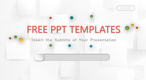 Plantillas de PowerPoint de negocios de estilo 3D en color