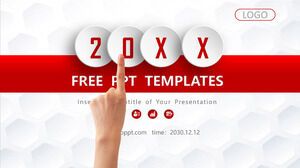 Red Micro Stereo Style Business PowerPoint Templates