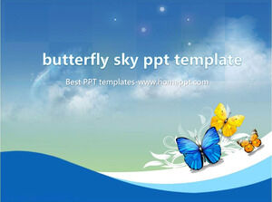 Schmetterlingshimmel PPT-Vorlage