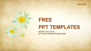 Rat painted white flowers PowerPoint Templates