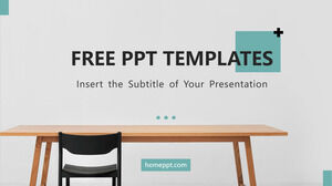 Modèles PowerPoint de thème de design d'intérieur simple