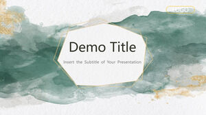 Watercolor texture business PowerPoint templates
