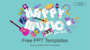 3D music art PowerPoint templates