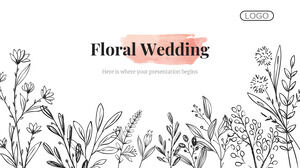 Flower wedding theme PowerPoint templates