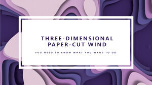 Üç boyutlu kağıt kesme stili PowerPoint Şablonları